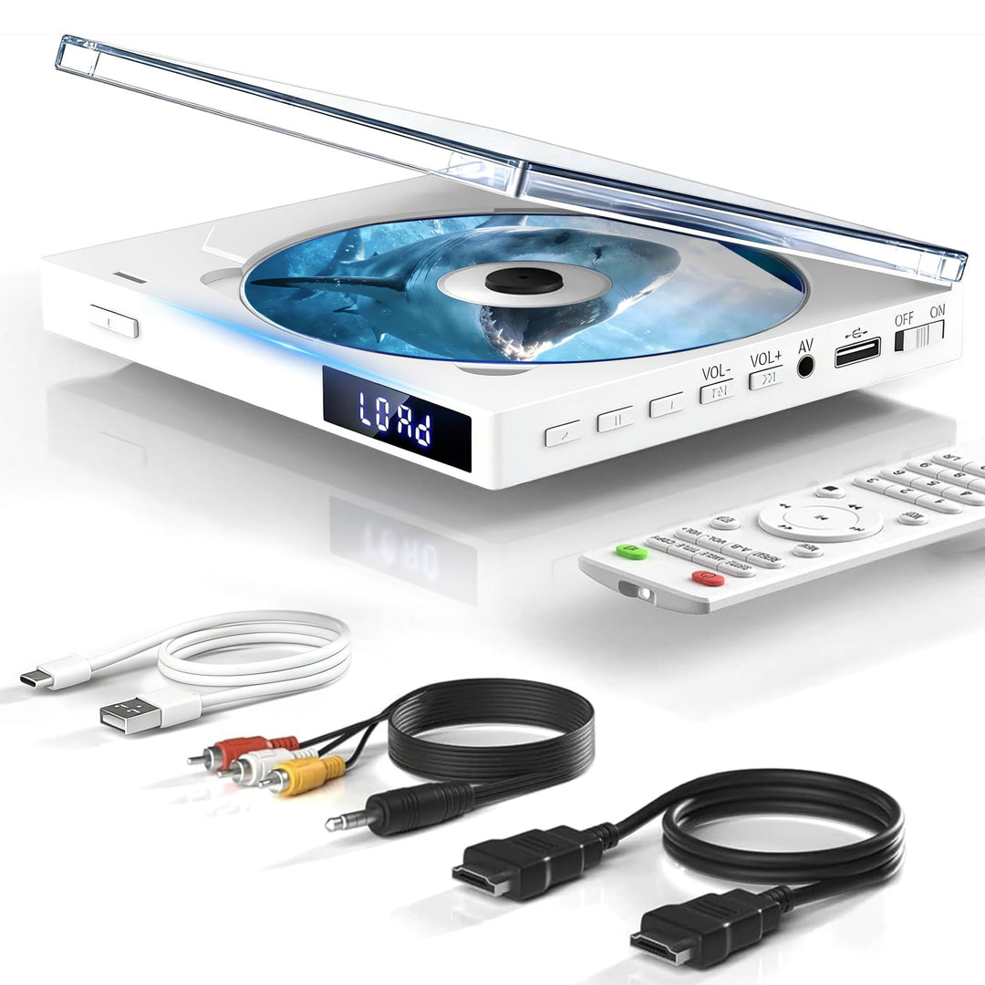 Maite Mini DVD Player Tragbar, Regionen Free mit 1080P HDMI-Anschluss/AV-Ausgang, NTSC/PAL, DVD-Play