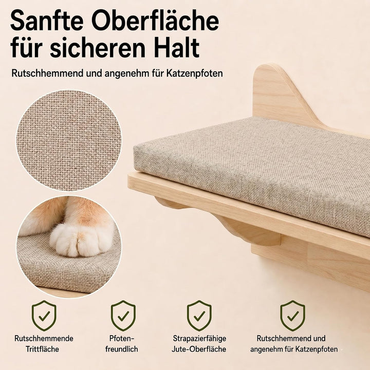 Kletterwand Katzen, Grosses Katzenregal zur Wandmontage 15*11 Inch, 15*11 Inch