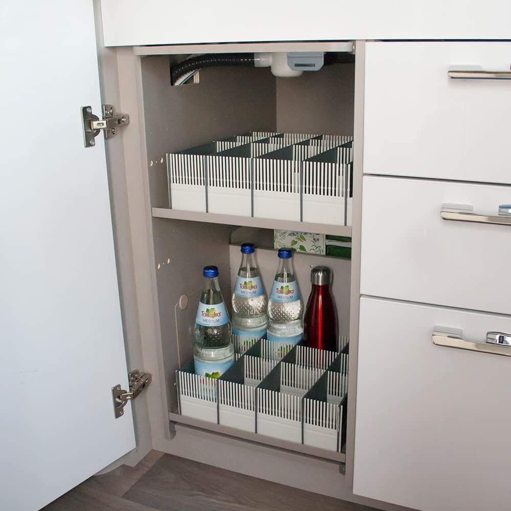 Stauleiste für Schubladen 100 MAXXI 8er-Set grau, hellgrau Single, Single