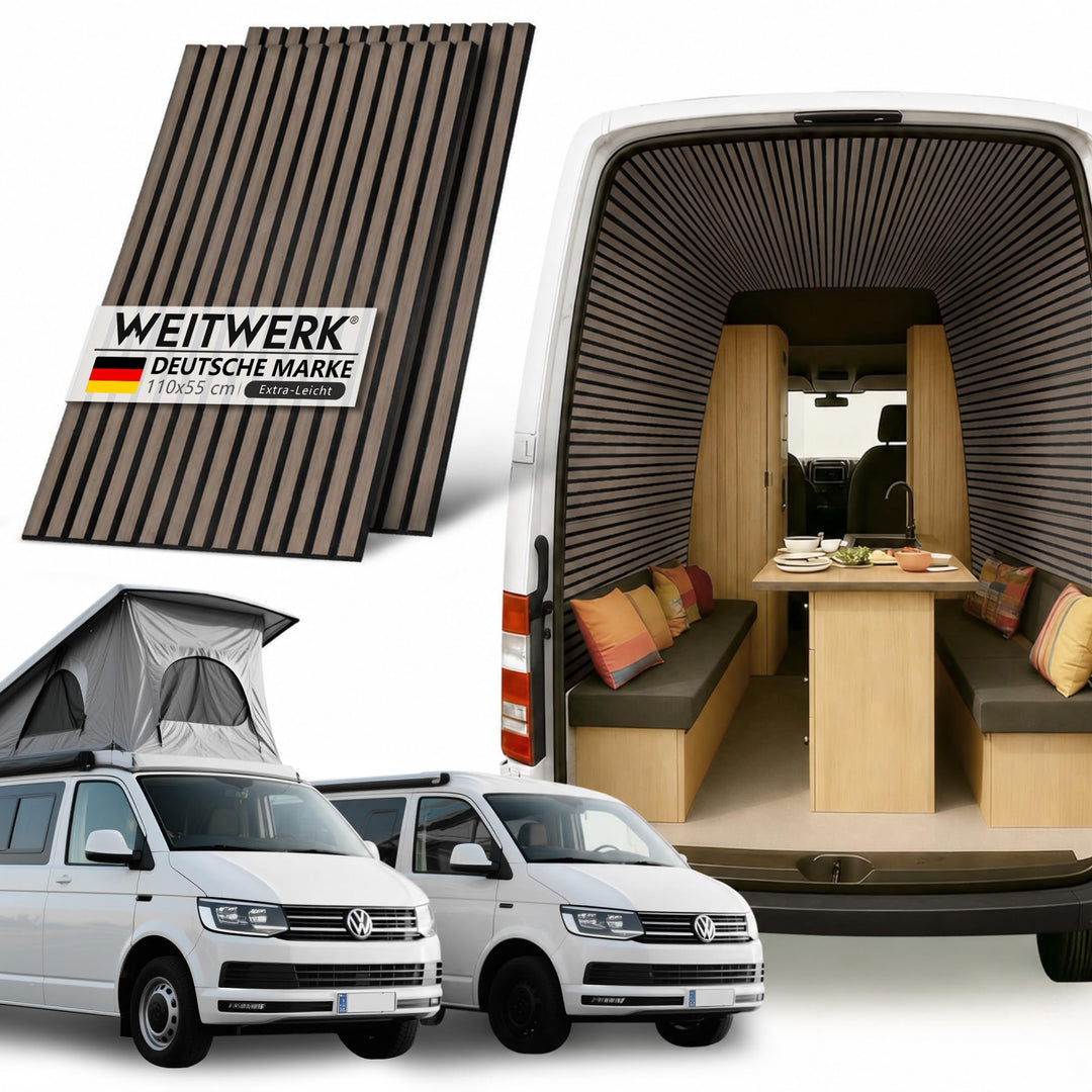 Leichte Paneele für Camper Ausbau, Wohnmobil &amp; Van | Filz Verkleidung 2er-Set | 1,21 m² Gesamtfläche