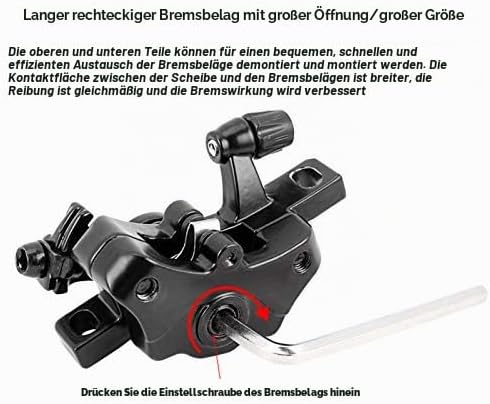 VGEBY Fahrradscheibenbremssatz, universelle Starke Bremskraft Vorderer hinterer Scheibenbremssattel