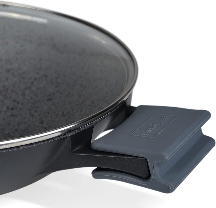 Wok -Topf mit Griff und Deckel AMBIZIOSA D32, schwarz Wok 32cm mit Deckel, Wok 32cm mit Deckel
