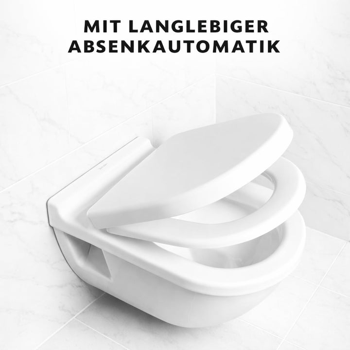 Bullseat® WC Sitz passend zu Duravit Starck 2/3 mit Absenkautomatik/Softclose, abnehmbar, Antibakter