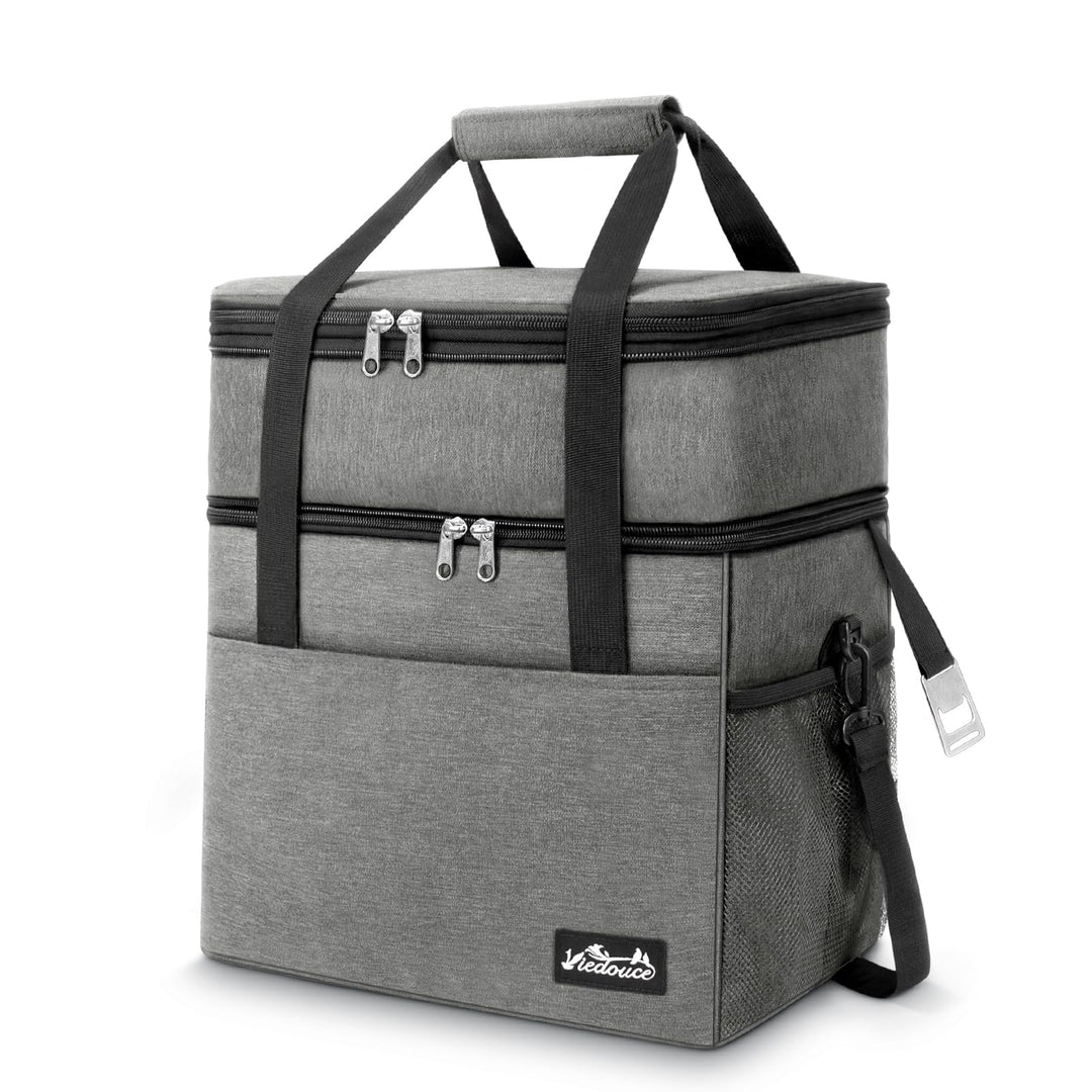 Viedouce Kühltasche 30L, Erweiterbar Isolierte Picknicktasche für Männer Frauen, Doppelte Fächer Was