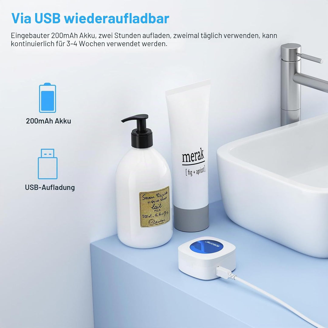 OOCOME Tragbarer tiefer UV-Zahnbürsten-Desinfektionsmittel-Etui, Zahnbürsten-Desinfektionsmittelhalt