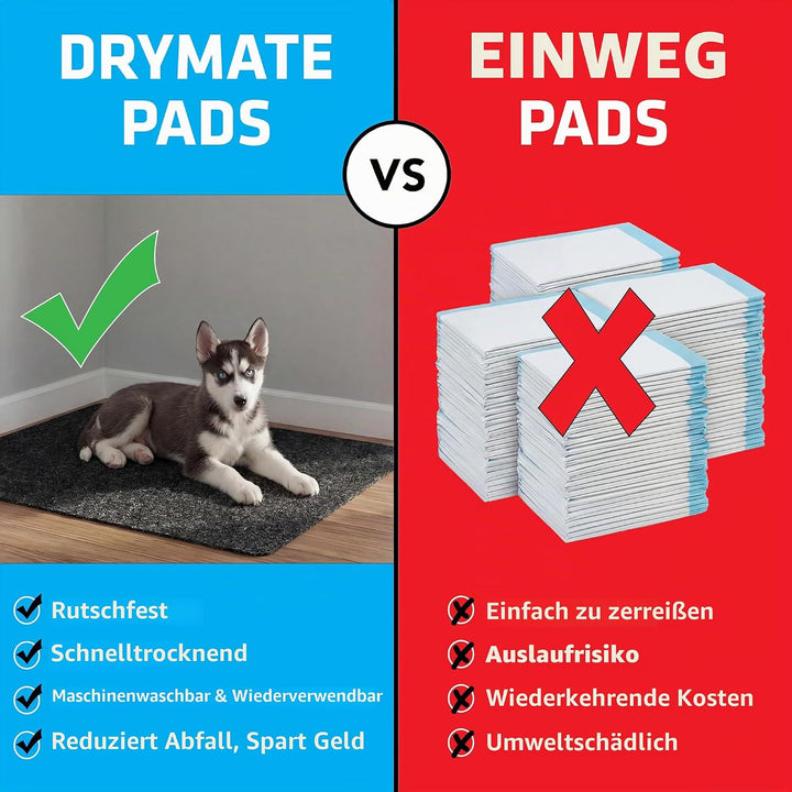 Drymate Laufgittermatte für Hunde, saugfähig, wasserdicht, rutschfest, maschinenwaschbar, Grösse XL