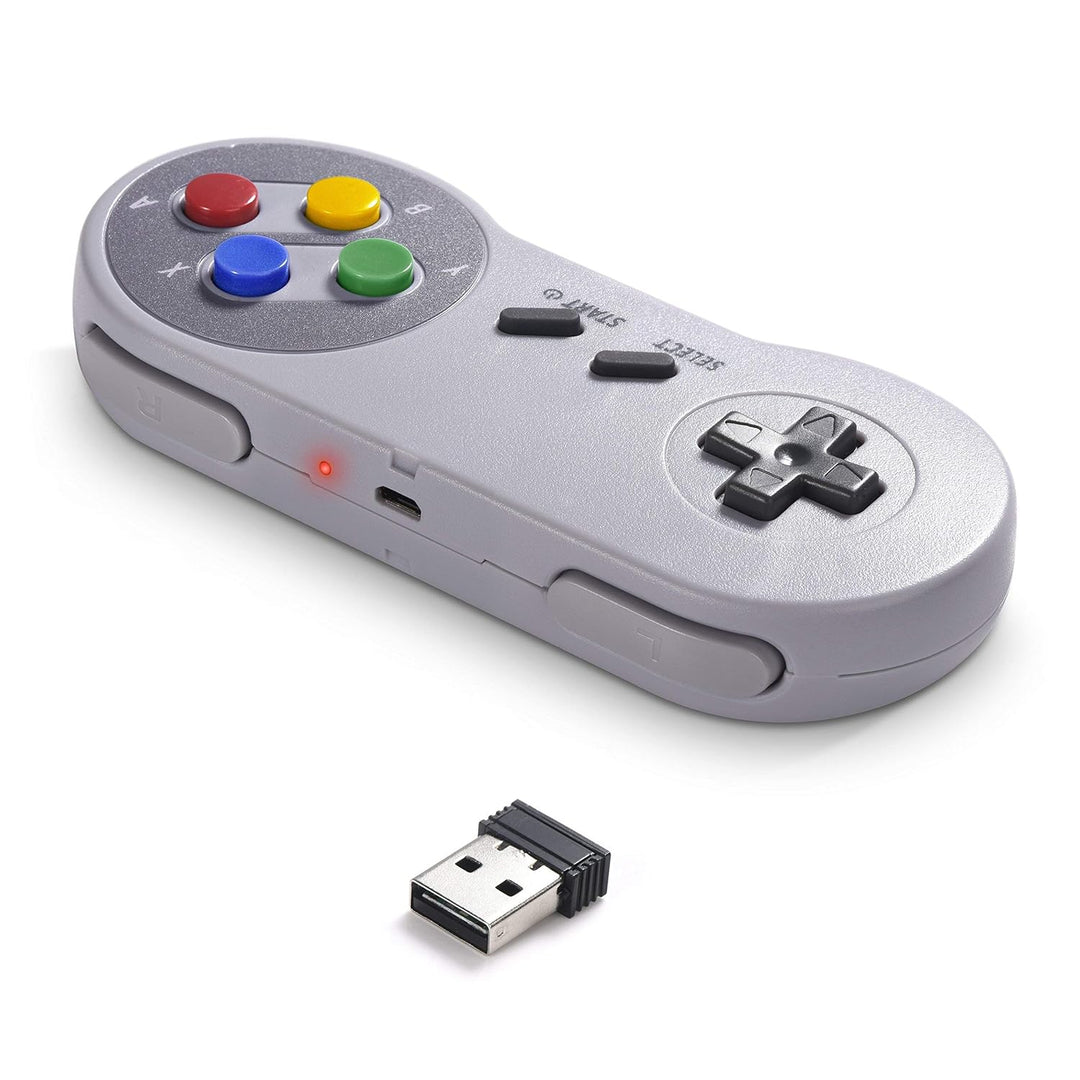 miadore Wireless USB Controller für SNES Emulator, 2 Pack 2.4G USB Gamepad Joystick SNES Game Contro