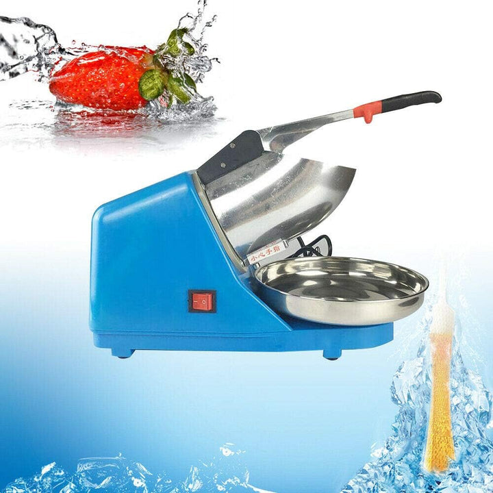 220V Elektrischer Crusheisbereiter, 300W Edelstahl Ice Crusher Eiswürfel Eiszerkleinerer Zerkleinere
