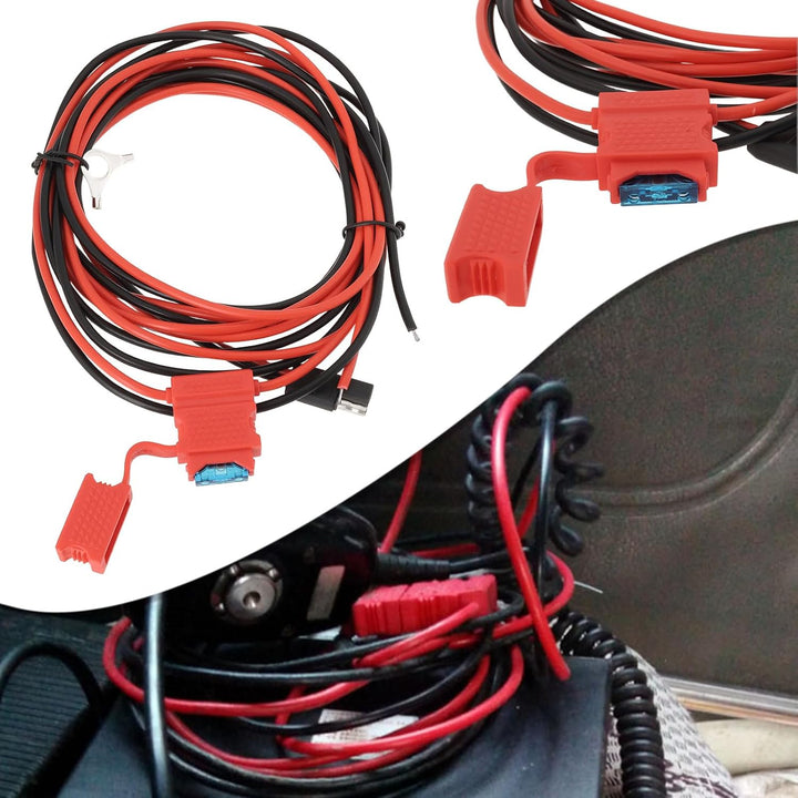 OTOTEC HKN4137 Radio-Stromkabel, 12 V, Mobilfunk-Netzkabel mit Inline-Sicherung und Klemmen, HKN9402