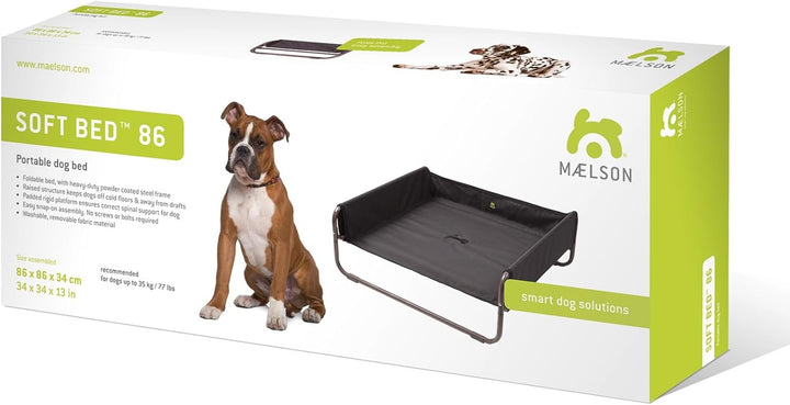 Maelson Soft Bed - faltbares Hundebett / Hundeliege, SB 7186 beige L - 86 x 86 x 34cm, beige L - 86