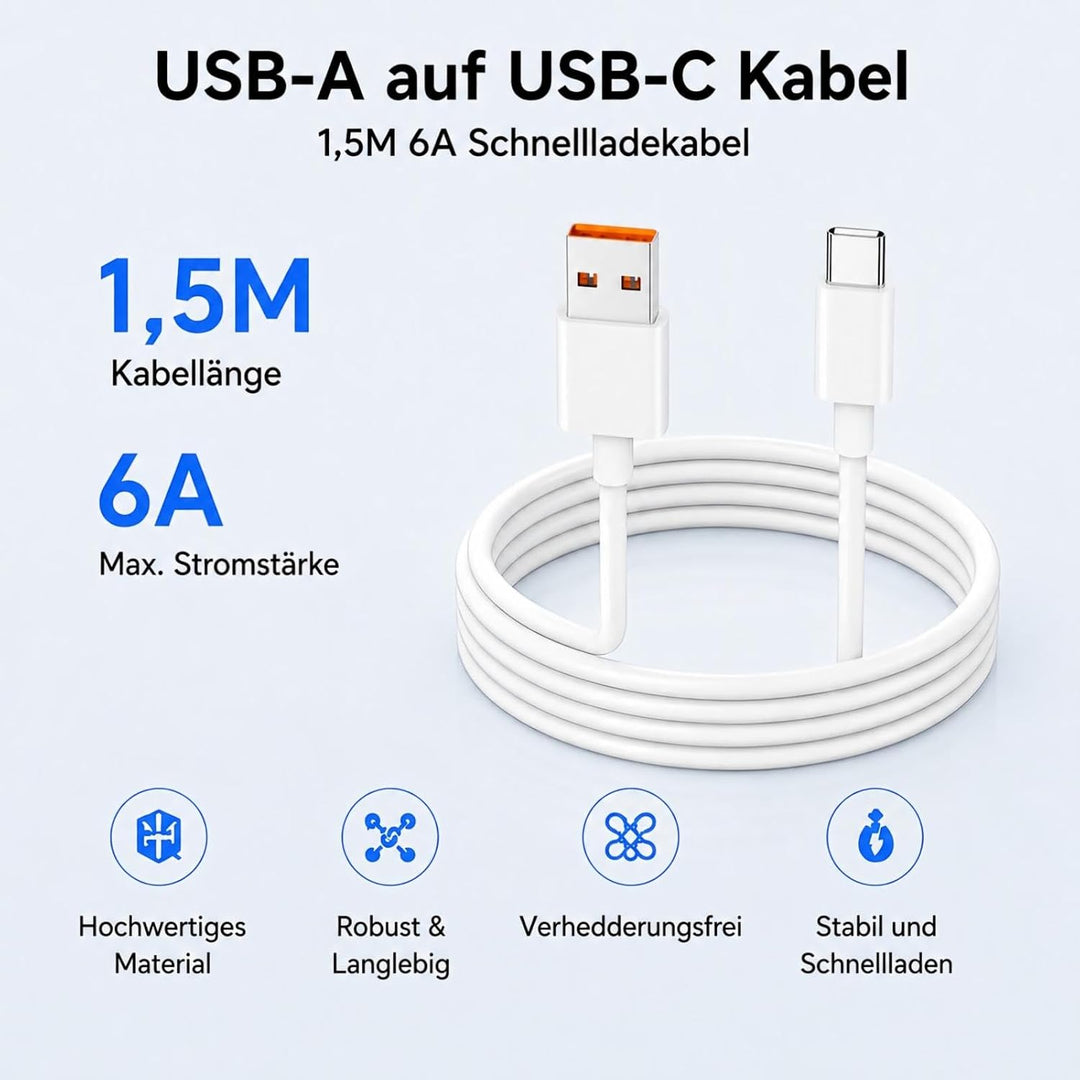 100W USB C Ladegerät für Redmi Note 15 Pro+ 5G, Poco X8 Pro,Xiaomi 17 Serie
