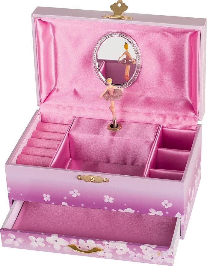 Goki 15545 Musikspieldose "Ballerina" Melodie Schwanensee, rosa
