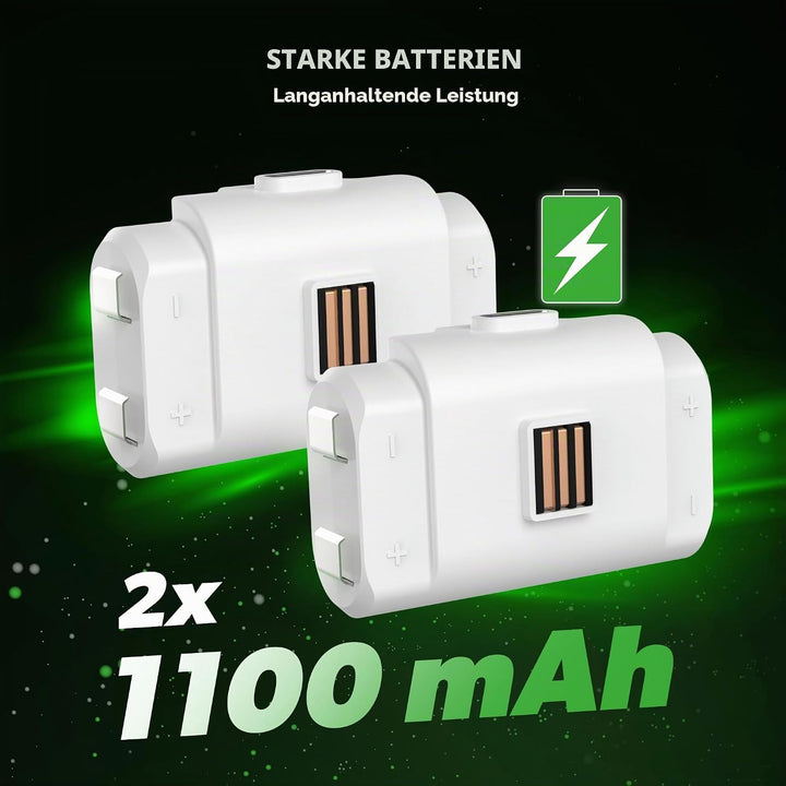 snakebyte Xbox Controller Ladestation- offiziell lizenziert - 2Std. Ultra-Schnellladung für 2 Xbox S