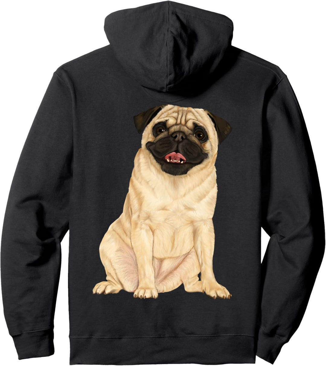 Netter Mops-Hund Pullover Hoodie