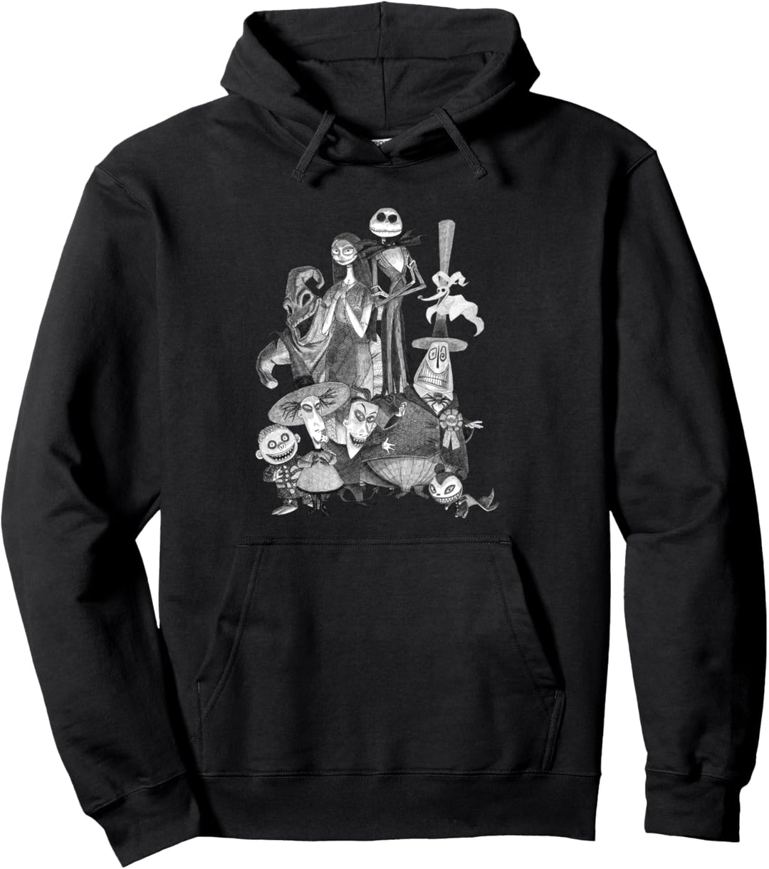 The Nightmare Before Christmas Jack Sally Monster Draw Pullover Hoodie