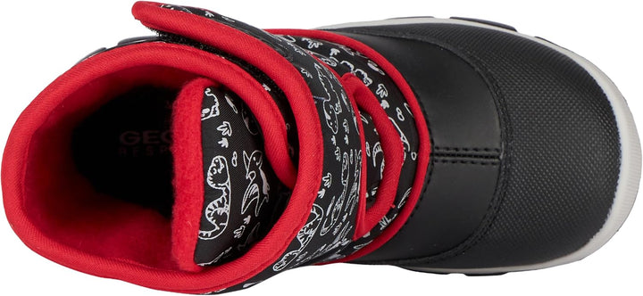 Geox Jungen B Flanfil Boy B ABX Stiefeletten 25 EU Black Red, 25 EU Black Red