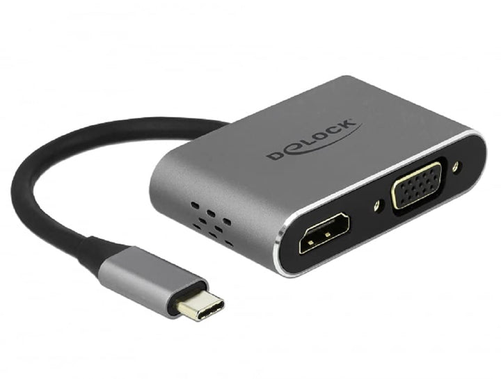 DeLOCK USB Type-C Adapter zu HDMI und VGA mit USB 3.0 Port und PD