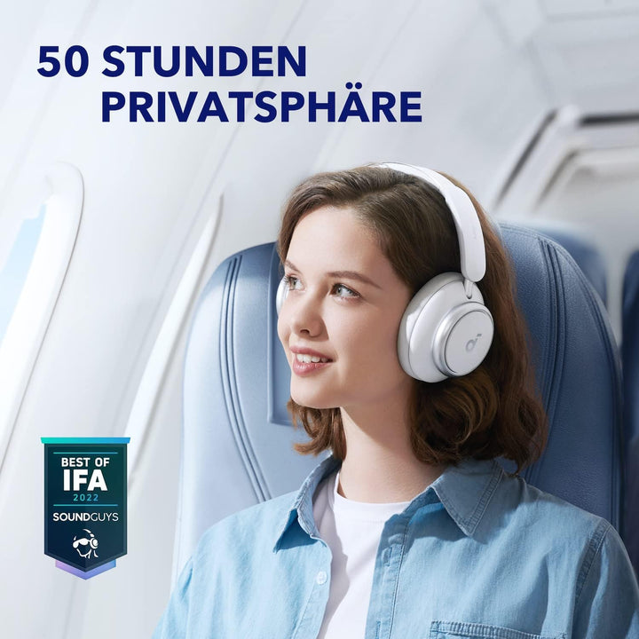 soundcore by Anker Space Q45 Bluetooth Kopfhörer, Adaptive aktive Geräuschunterdrückung bis zu 98%,