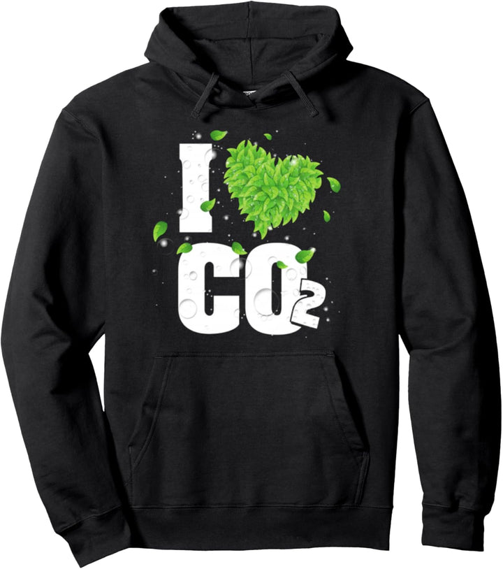 I Love Co2 Atemluft für Pflanzen Kohlendioxid Pullover Hoodie