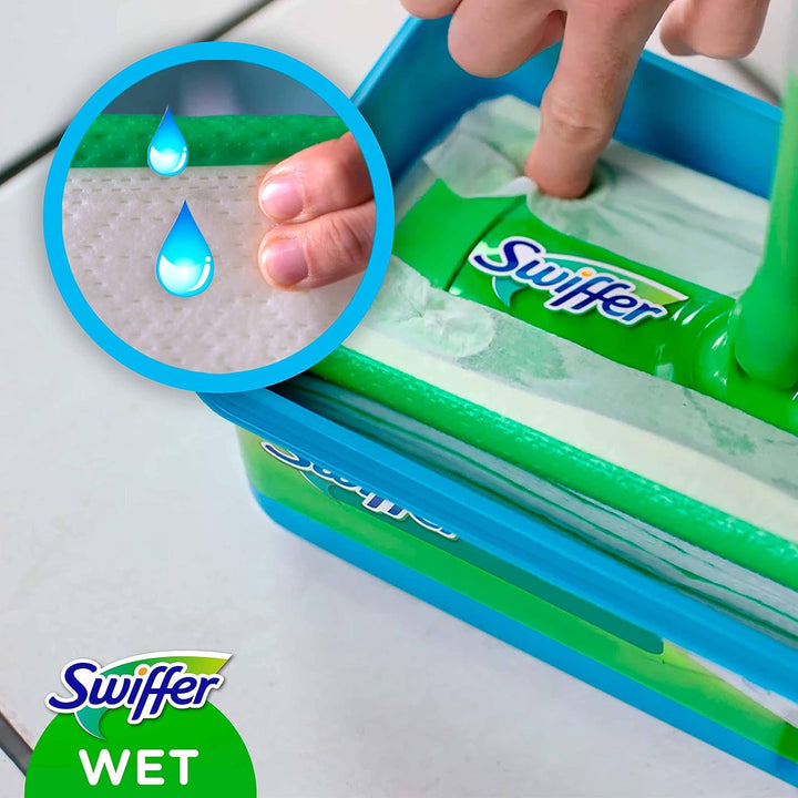 Swiffer 48 feuchte Reinigungstücher, 2 Stück (24 x 2), für Swiffer Besen, fängt Staub und Schmutz au