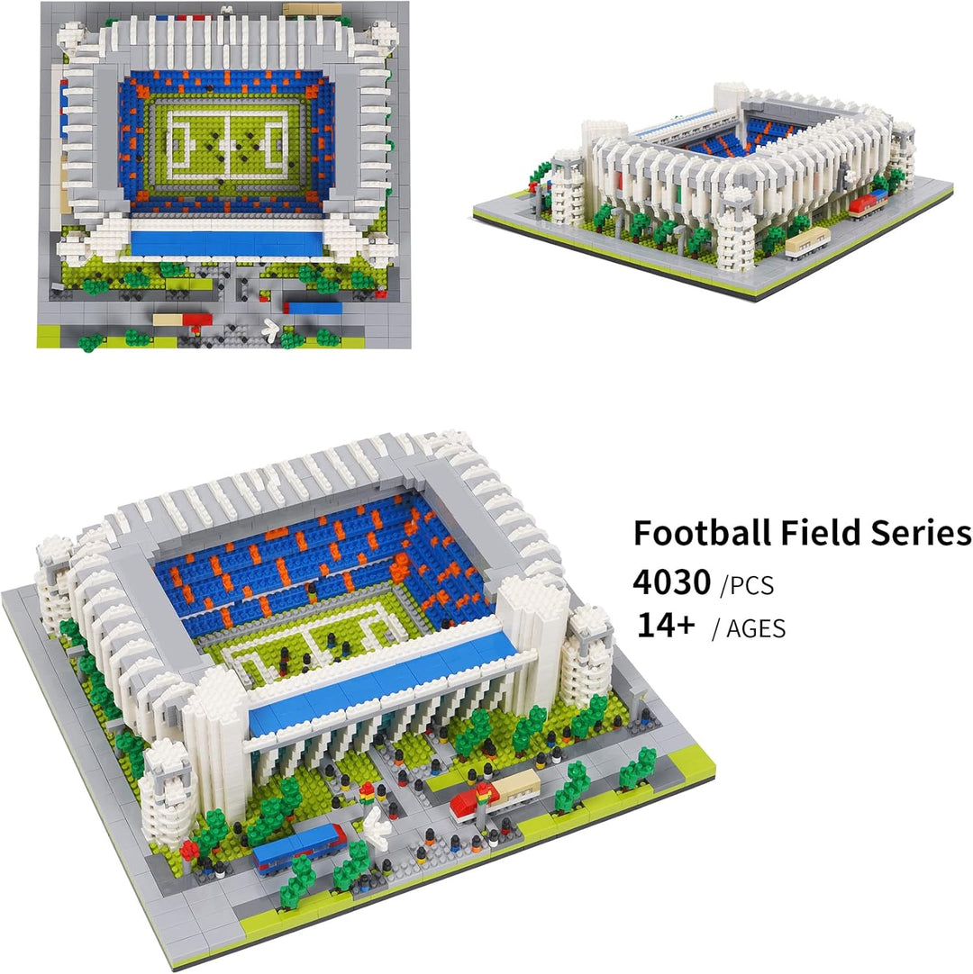 LULUFUN Bauklotz-Set, Architektur Mini Block Set, Weltberühmtes Fussballfeld Modell Blocks Kit, Samm