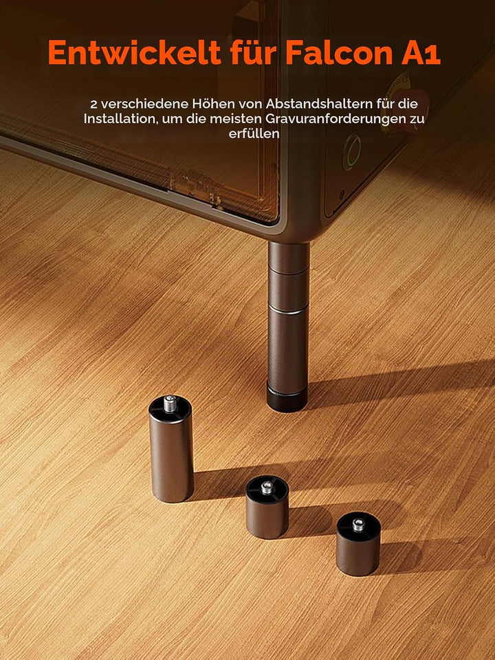 Creality Rotary Roller Pro Kit – Laser-Rotationswalzen für Falcon A1 Lasergravierer mit Erhöhungen,