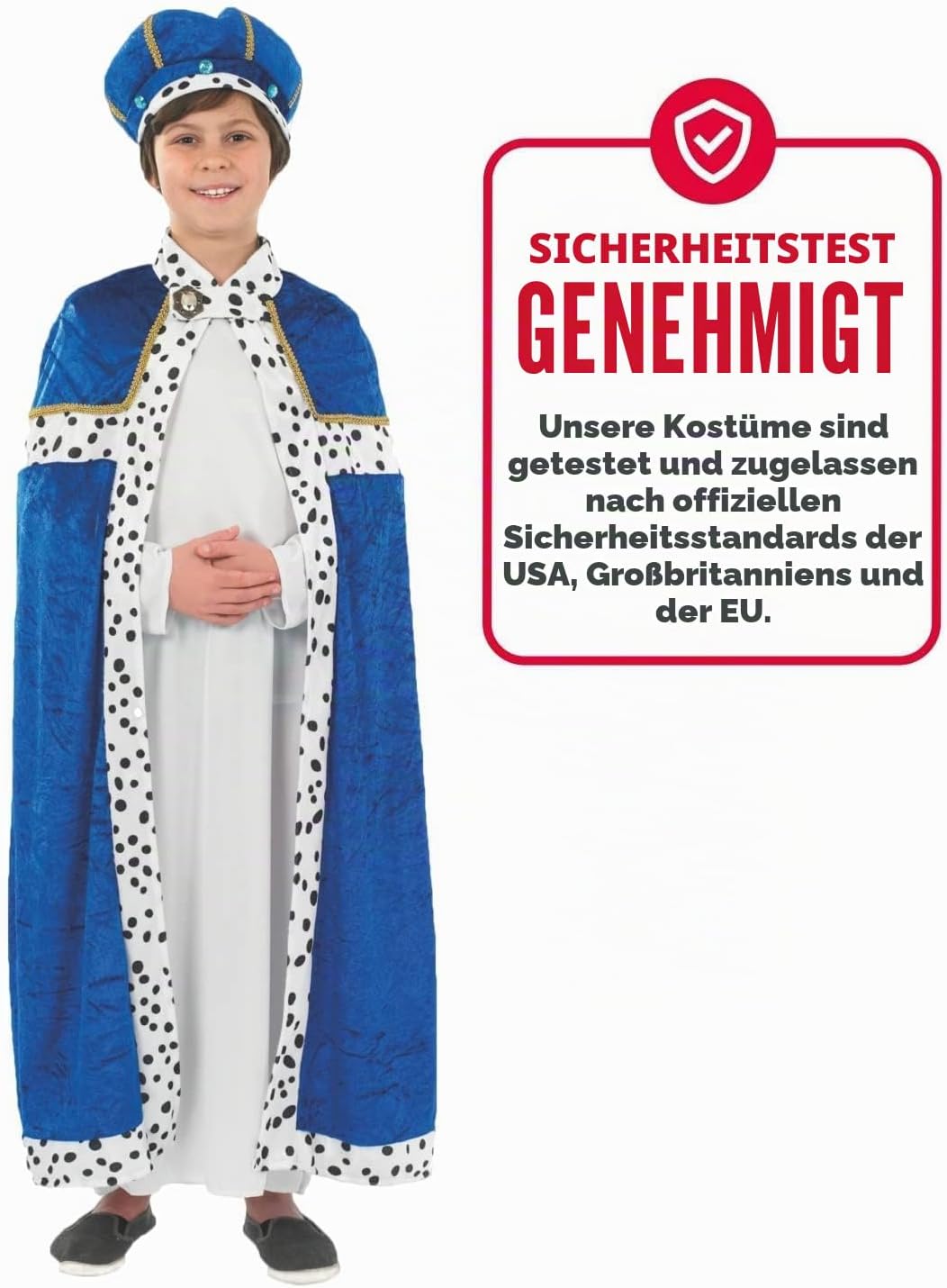 Fun Shack Sternsinger Kostüm Kinder, Festliches Halloween Kostüm Kinder, M Blau M, Blau M