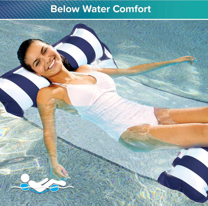 Aqua 4-in-1 Monterey Hammock Pool Float &amp; Water Hammocks – 2-3-4 Multipacks – Multiple Colors/Styles