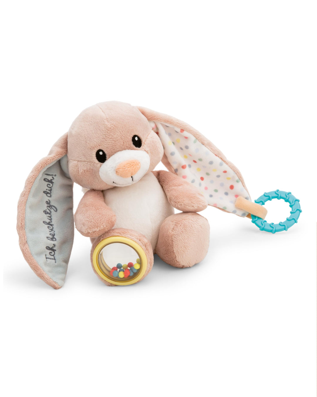 NICI Activity Kuscheltier Hase Fjella Ich beschütze Dich 23cm - rosa - Plüschtier für Babys und Klei