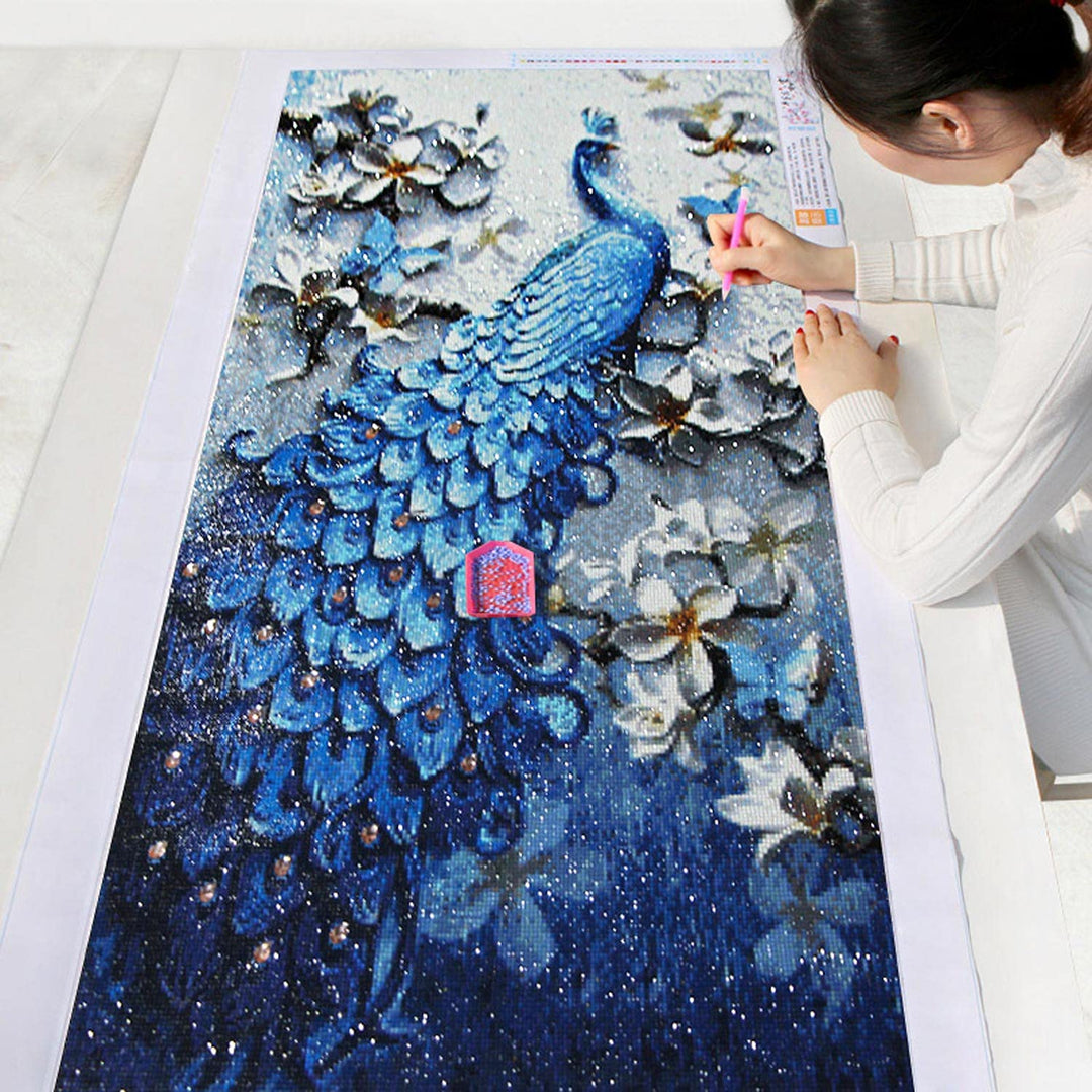 Instarry 5D Diamond Painting Full Gross Pfau Wall Decoration (60x104 cm), 60x104 cm