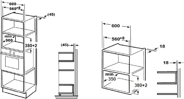 HMW-MDBI28GDIX Einbau-Mikrowellenofen – 28 L Garraum, Digitale Touch-Bedienung, Leistungsstarker Gri