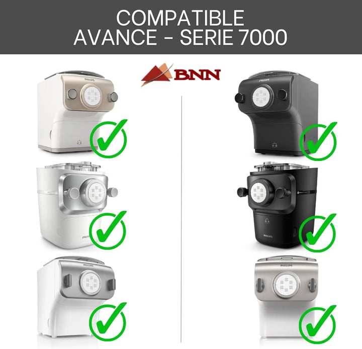 BNN - Avance/Serie 7000 - Gomiti Rigate 5mm AMGOML05 – Pasta Disc kompatibel mit Philips Pasta Maker