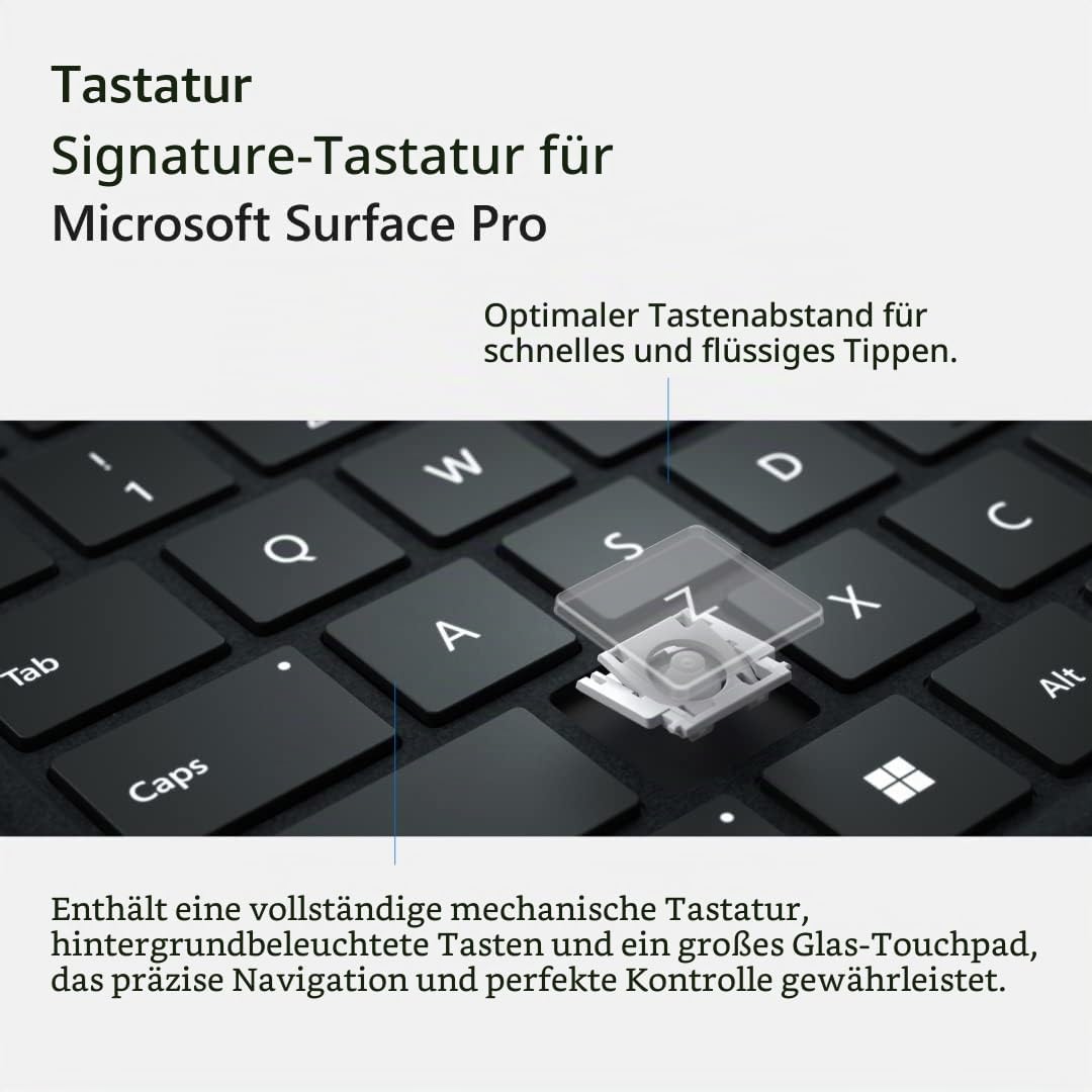 Clavier Microsoft Signature pour Surface Pro avec Stylet Vert forêt Waldgrün Tastatur + Eingabestift