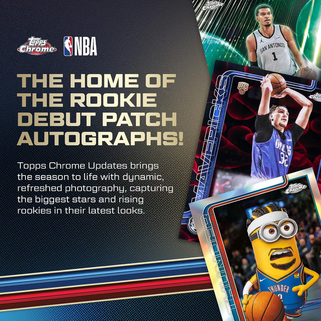 2025-26 Topps Chrome-Updates Basketball – werksseitig versiegelt – Vorteilsbox
