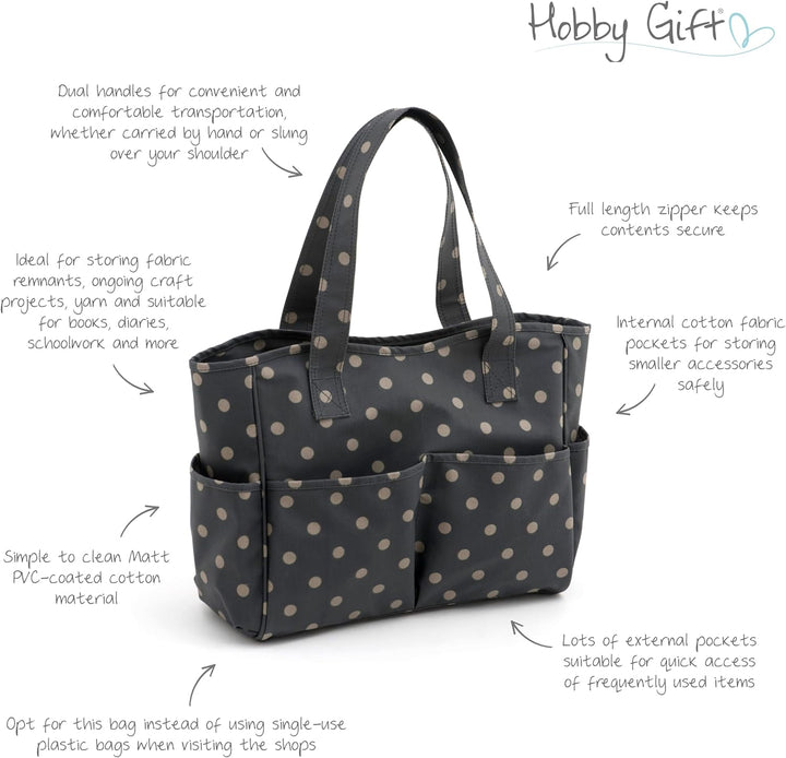 Hobby Gift MRB³ Basteltasche, Cotton, Holzkohlepunkt, 12.5 x 39 x 35 cm, Holzkohlepunkt
