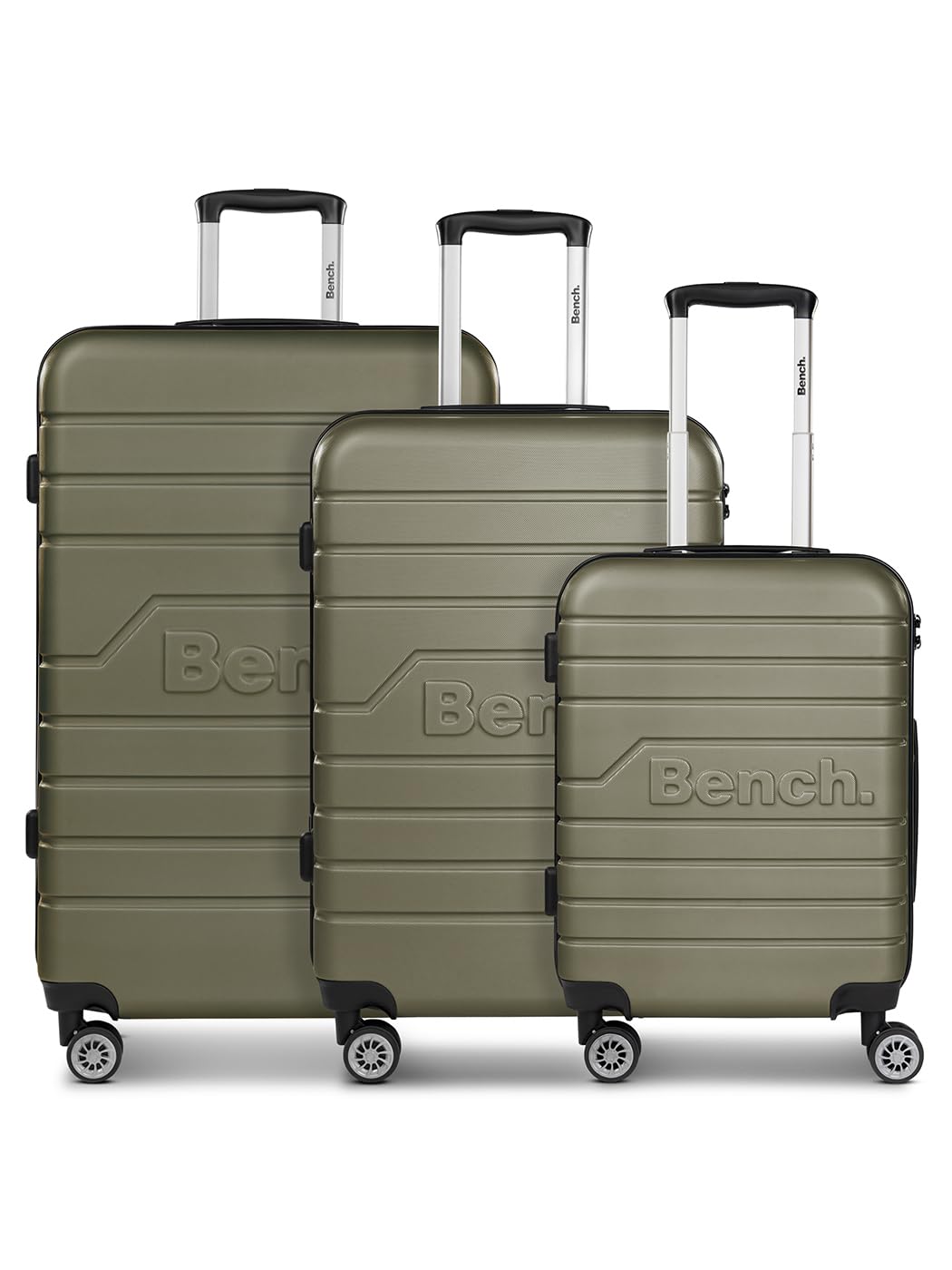 Bench Hartgepäck Koffer-Set 3-teilig | Reise-Trolleys aus hochwertigem, robustem ABS Material | für