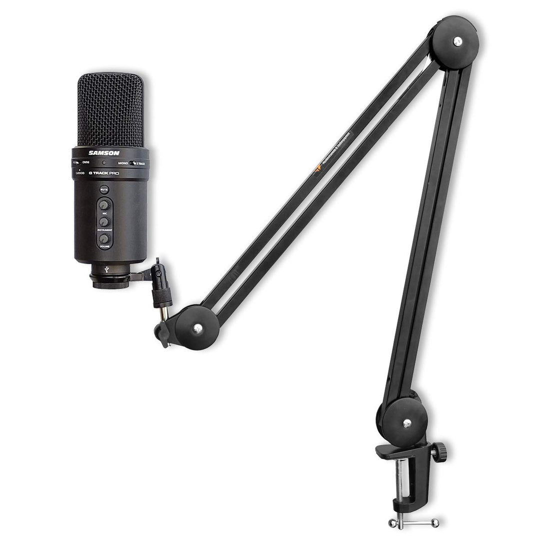 SAMSON G-Track Pro USB-Mikrofon + keepdrum MS138 Mikrofonarm Gelenk-Stativ