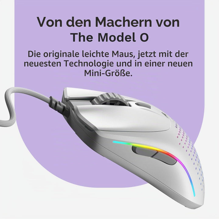 GLORIOUS Model O 2 Mini Wired Gaming Mouse: Superlight 49g, 26K Optical Sensor, Motion Sync, 80M Cli