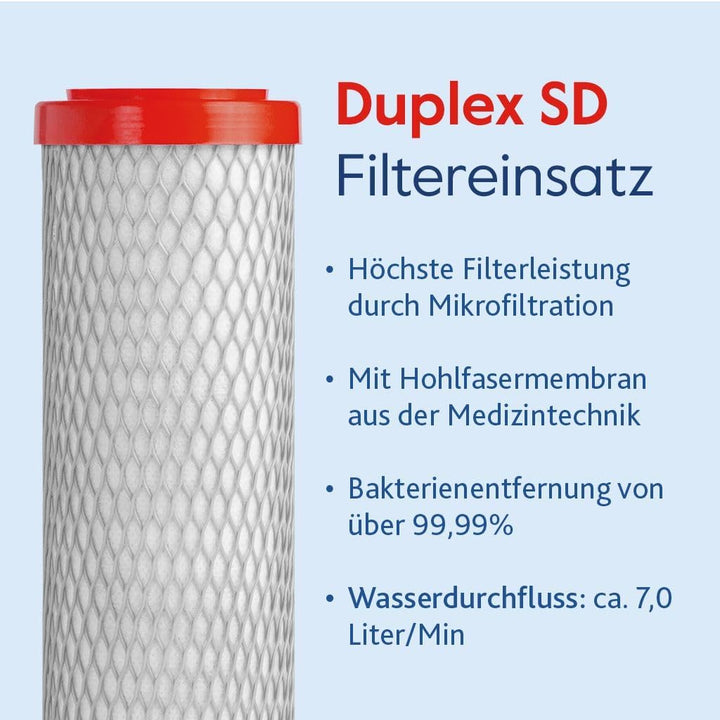 Alvito Wasserfilter ABF Duplex, Aktivkohle Blockfilter mit Hohlfaser-Membran, Trinkwasseraufbereitun
