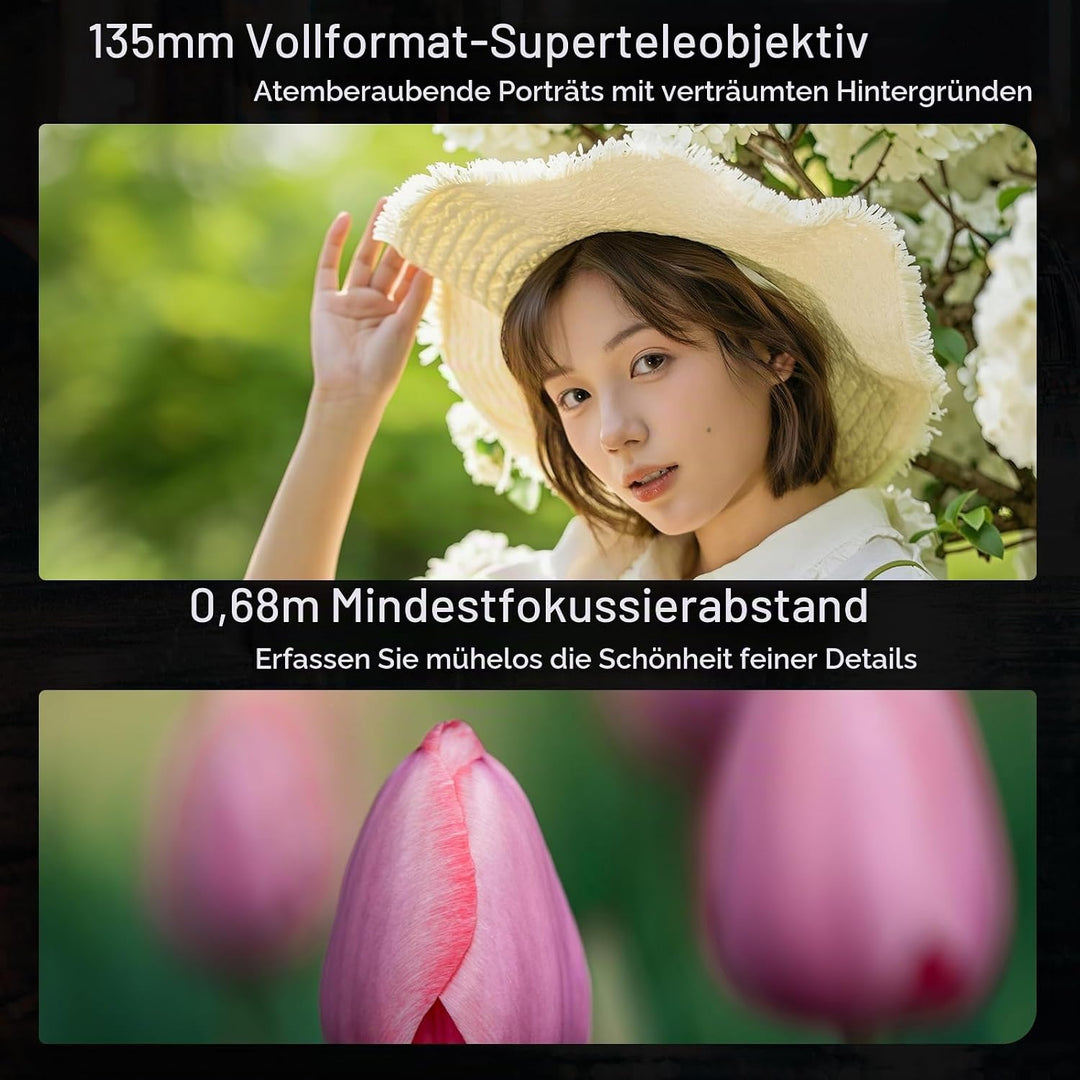 7artisans AF 135mm F1,8 Teleobjektiv für Nikon Z-Mount, Vollformat mit Autofokus, AF/MF, Festbrennwe