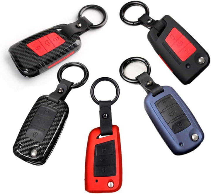ontto Autoschlüssel Hülle Fernbedienung Cover für VW Golf Polo Passat Tiguan Touran Skoda Fabia Octa