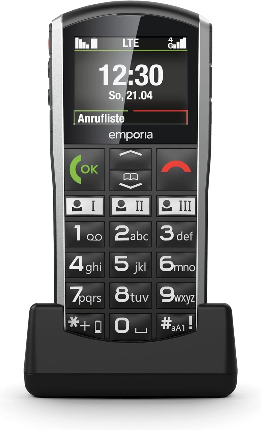 emporiaSIMPLYCITY-LTE, Tastenhandy ohne Vertrag, Mobiltelefon mit Notruftaste, Extra grosse Tasten,