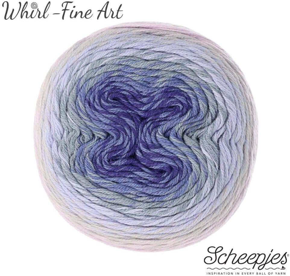 Scheepjes Whirl Fine Art 652 pop Art, Bobbel Merino Wolle mit Farbverlauf, 220g 460m, mit Merinowoll