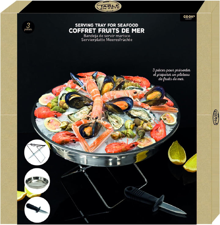 Saveur &amp; Dégustation Meeresfrüchte-Tablett, Stahl, One Size