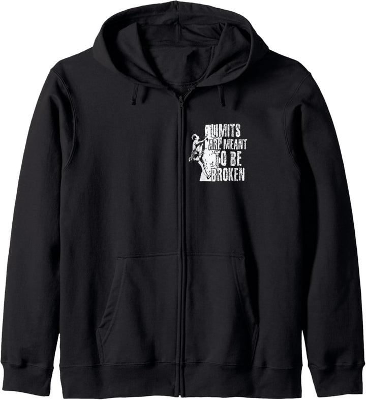 Boulder-Motto "Limits are meant to be broken" Kapuzenjacke