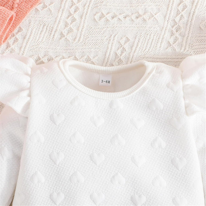 Kleinkind Baby Mädchen Outfits Langarm Sweatshirt Top Hose mit Fliege Kleinkind Herbst Winter Kleidu
