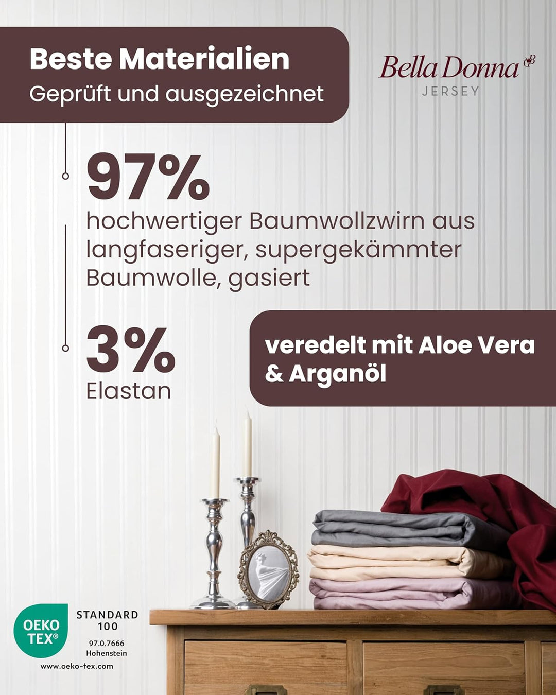 Bella Donna Formesse Spannbett Jersey 180x200-20 perlgrau