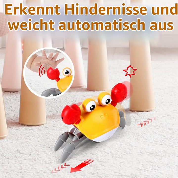 Sensorische Krabbe, Interaktive Musikkrabbe, die automatisch Hindernissen ausweicht, elektronische M