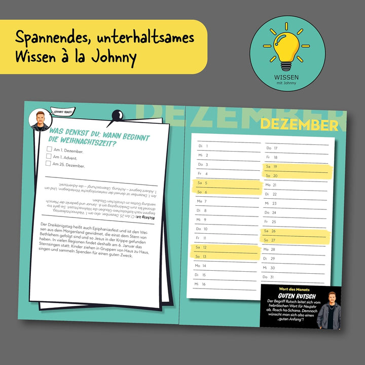 Wissen mit Johnny: Schulplaner 2026/2027, Gebundenes Buch