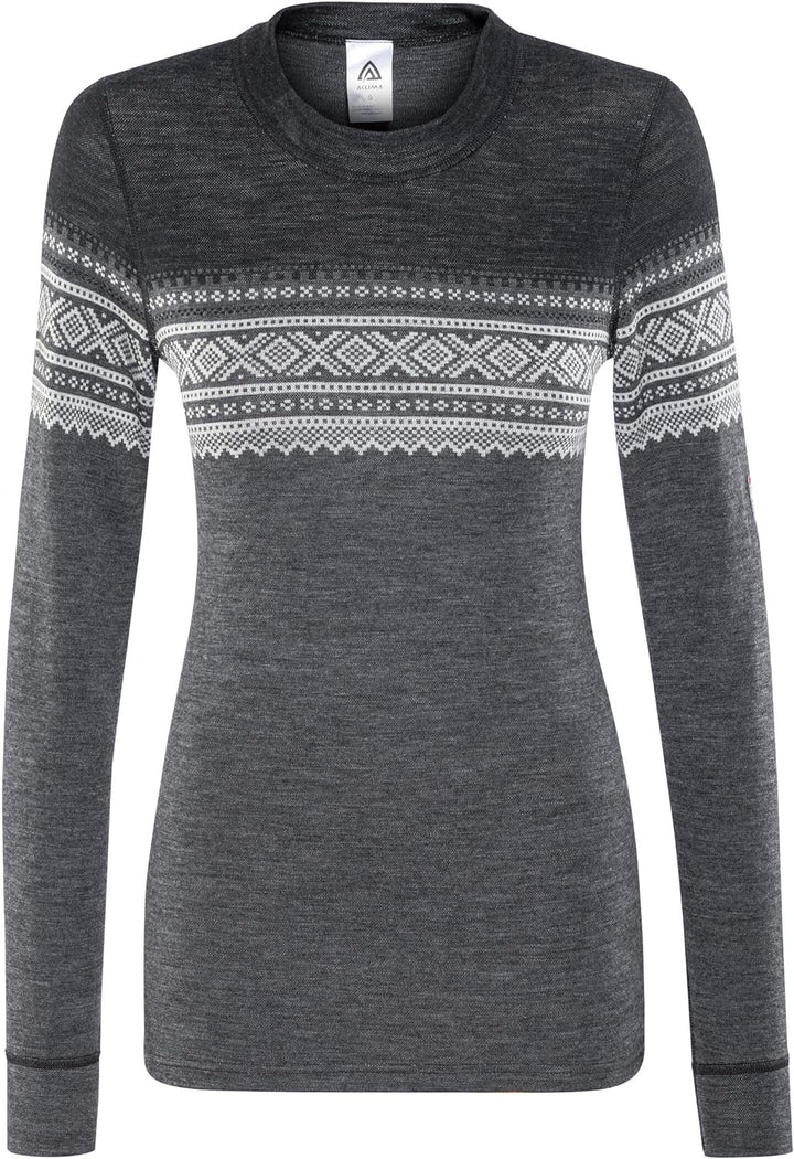 Aclima DesignWool Marius Rundhalsshirt Damen grau 2021 Langarmshirt M Norefjell, M Norefjell